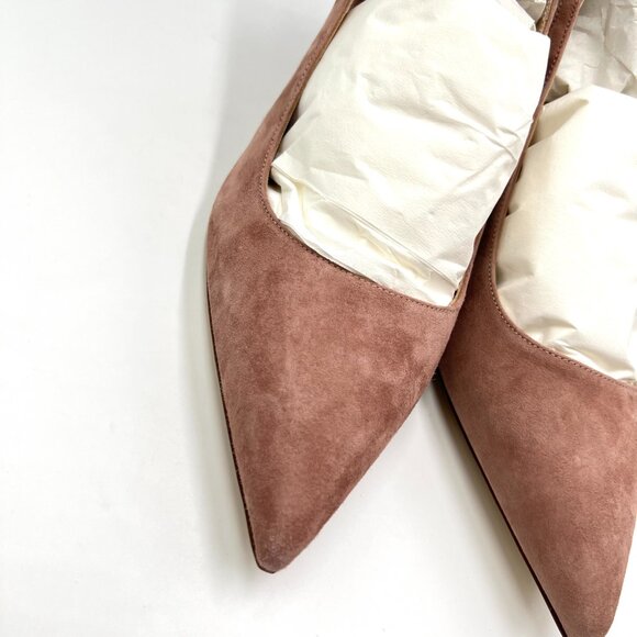 SJP Sarah Jessica Parker 41.5 EU Simplicity Pink Suede Leather Pumps Heels Shoes - Picture 4 of 16